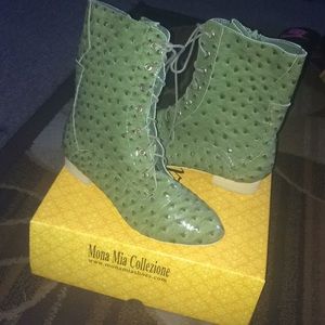 Mona Mia Collezione INC Green casual fancy boot